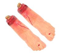 YARNOW 2 pièces Cassés Effrayants Accessoires Halloween Réalistes Décorations Sanglantes pour Fête Terreur et Déguisement
