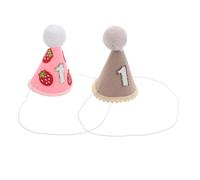 YARNOW 2 pièces Chapeau Garçon Fille Fille Feutre Fait Main Couronne Anniversaire et Confortable pour Fêtes et Photos Thématiques