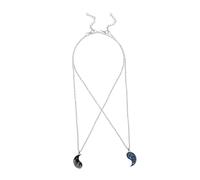 YARNOW 2 Pièces Collier Couple Tai Chi Alliage Résistant à Épreuve Du Pendentif Symbole d'Équilibre pour Amoureux et Amis Lot de Coliers Amitié Significatifs