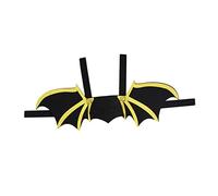 YARNOW 2 Pièces Costume Halloween pour Animaux Petite Chauve Souris Imprimées avec Clochette Déguisement pour Chat et Chien Accessoire Cosplay pour Fête et Promenade