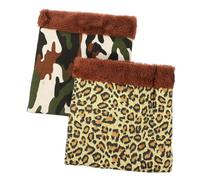 YARNOW 2 Pièces de Couchage Hamster lit en Peau de Cochon d'Inde Couverture Guinée Rat Refuge pour Hamster lit pour Hamsters Cage à écureuil Accessoires de hérisson Polaire Arctique