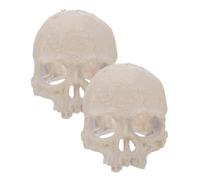 YARNOW 2 pièces Décoration Aquarium Résine Crâne Stable et Réaliste Cachette Crevette et Poisson pour Terrarium et Aquarium Design Unique Mystérieux pour Paysage Aquatique