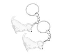 YARNOW 2 Pièces Dog Hair Keepsake Keychain Transparent Pet Hair Collection Box Abs Organizer Portable Memorial Gift for Small Dogs