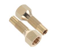YARNOW 2 Pièces Embout de Gonflage de Pneu en Cuivre Or, Mandrin à Air Portable Joint Étanche, Compatible pour Pneus de Vélo et Voiture, Accessoire Polyvalent pour Compresseur
