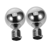 YARNOW 2 Pièces Embouts pour tringles à Rideaux Accessoires de mât Haut du Poteau de Drapeau Support de Poteau de Drapeau Silver