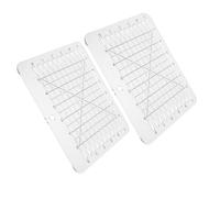 YARNOW 2 Pièces Gabarit de Règle Acrylique Carré pour Patchwork, Règle de Couture pour Courtepointe, Transparent, Visibilité Claire, 8,06x7,07 Pouces, Débutants et Experts, Bricolage