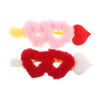 YARNOW 2 pièces Lunettes Peluche Cœur Cupidon Accessoires Festifs Amusants pour Cosplay Mariage Enterrement Vie Jeune Fille Saint-valentin