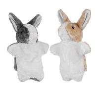 YARNOW 2 Pièces Marionnettes à Main Animales de Marionnettes Lapin Peluche Jouets Interactifs pour Développer la Créativité et Renforcer Lien Parent Couleur Aléatoire