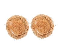 YARNOW 2 Pièces Nid D' De Simulation Nid D'oiseau Tressé en Paille Faux Nid D'oiseau Nid D'hirondelle Artificiel Mini Nid D'oiseau Nichoir Artificiel Décor d'oiseaux Foins