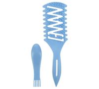 YARNOW 2 Pièces Peigne pour Cheveux Bouclés Peigne à Rasoir en CPU Bleu, Embout de Précision, pour Coiffage Professionnel et Usage Quotidien, pour Femmes et Filles