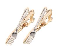 YARNOW 2 pièces Pince Cravate Homme Cuivre Design Couverts Unique Clip Résistant pour Mariage et Business Accessoire Costume Sécurisé et Élégant Lot