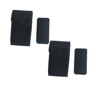 YARNOW 2 pièces Pochette de Rangement Montre Double Face Microfibre Noire Sac Voyage Léger Antirayures pour Montres et Bijoux Lot