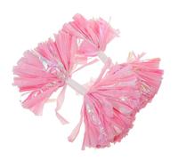 YARNOW 2 Pièces Pompons de Cheerleading avec Poignée Sécurisée Arc-en-Ciel Mat pour Accessoires Esprit d'Équipe et Performances