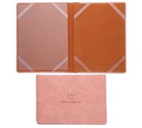YARNOW 2 Pièces Porte-documents de Naissance Dossier Certificats de Naissance 8,8x6,3 Pouces Cuir Pliable Anti-rayures Résistant à L'huile Rose pour Actes et Documents D'état Civil