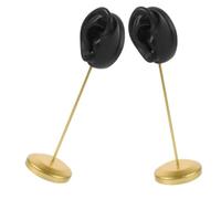 YARNOW 2 pièces Présentoir Boucle Oreille Double Résine avec Base Métallique Élégante Support Bijoux Robuste et Polyvalent pour Exposition et Rangement Modèle Mannequin Oreille pour