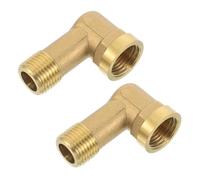 YARNOW 2 pièces Raccord Coudé Laiton Double Filetage Extension Adaptateur Robuste pour Tuyaux Jardin Étanche Polyvalente et Installation Facile