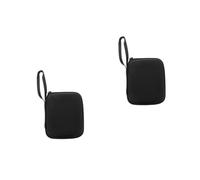 YARNOW 2 Pièces Sac de Rangement Portable pour Plectres de Guitare Organisateur Multifonction avec Lanière Noir Nylon Capacité pour Guitares et Ukulélés