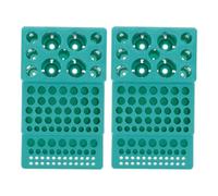 YARNOW 2 Pièces Support pour Usage en Laboratoire et Centrifugation Design Trapézoïdal Stable Multi-emplacements, Léger et Facile à Transporter pour Tubes à Essai en Plastique Vert