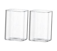 YARNOW 2 Pièces Tasse à Lait En Verre Verres à Nervures à Bière s Décoratifs Tasse à Café Au Lait Lunettes Carrées Tasse à En Tasse à Cappuccino Marteau Un Jus