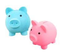YARNOW 2 Pièces Tirelire Plastique Forme de Cochon de Rose Bleu Tirelire Cartoon Décorative pour Garçon Fille pour Épargner de et Fêtes