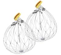 YARNOW 2 Pièges à Crabes Cage Portable pour Crabes en Fil d'acier Léger et Compact Ouverture Automatique, Réutilisable et Facile à Transporter pour Pêche en Mer Couleur Aléatoire