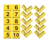 YARNOW 20 marqueurs de preuves avec règle graduée : marqueurs numérotés pour scène de crime, étiquettes de preuves réutilisables pour décorations de table sur le thème des jeux de détectives