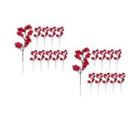 YARNOW 20 Pièces Décorations de Noël Branches de Baies Rouges en | Petites Baies de Simulation, pour Hôtels et Caves à Vin, Décoration de Bureau Solide