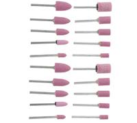 YARNOW 20 Pièces Meules Montées en Pierre Abrasive pour Meuleuse, Compatibles Mini Perceuse, Haute Résistance, Matériau Pierre Technique et Métal, Accessoires pour Polissage Précis
