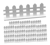 YARNOW 20 PièCes Mini ClôTure En Bois Blanche ModèLe De Jardin Miniature DéCoration De Paysage Pour Maison De PoupéE Et Micro-Paysage Diy Ornements De ScèNe
