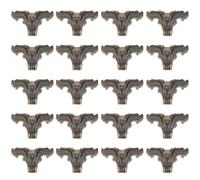 YARNOW 20 Pièces Pieds Décoratifs, Alliage de Zinc, Style Vintage | Renfort D’angle Décoratif, pour Coffrets Souvenirs et Tables de Toilette, Finition Rétro Élégante
