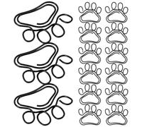 YARNOW 20 Pièces Trombones Petits en Métal Forme Patte de Chat Noir, Clips Originaux et Pratiques pour Bureau, Faciles à Transporter Ranger, pour Marquer les Pages