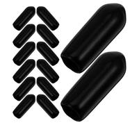 YARNOW 200 Capuchons Ronds en Caoutchouc Noir pour Crochet de Panneau Perforé, Protection Polyvalente et Installation Facile, pour Affichage et Usage Domestique