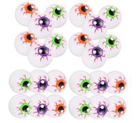 YARNOW 24 Pièces Boules Oculaires Halloween Rebondissantes Colorées Yeux Creux Souples Décorations Effrayantes pour Fêtes et