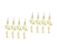 YARNOW 24 Pièces Modèles Instruments de Musique Ornements Sapin de Noël Pendentifs Décoratifs DIY pour Fêtes