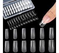 YARNOW 240 Pièces Faux Ongles Transparent Full Cover Tips Ongles Gel Pratique Manucure Extensions Complètes