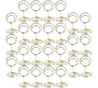 YARNOW 25pcs Porte-Panneaux de Table en Fil d'acier Carbone Doré, Support Photo et Clip de Mémo pour Centre de Table, pour Fêtes et Bureaux