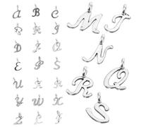 YARNOW 26 pièces Lettre Charms Métal pour Fabrication de Bijoux DIY Breloques Alphabet pour Colliers et Bracelets Accessoires de Perles pour Créations Personnalisées