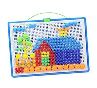 YARNOW 296 Pièces Éducatif DIY Puzzle de Bricolage de Champignon pour Jeu Clous Couleurs Aléatoires Développement de Créativité et Coordination Motrice Couleur Aléatoire