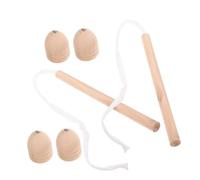 YARNOW 2Ensembles Gyroscopiques Bois Traditionnel pour Toupies DIY Bois Naturel Divertissement et Éducatifs et Durabilité