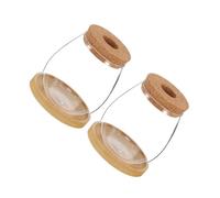 YARNOW 2ensembles Jardinière Hydroponique Verre Pot De Fleurs pour Intérieur Vase Enracinement avec Base Bambou Couvercle Liège pour Plantes Intérieur