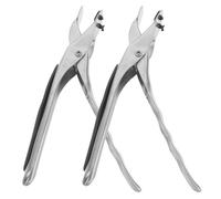 YARNOW 2pcs Pince pour Plat Chaud et Pince à Bol en Acier Inoxydable, Légère et Facile à Nettoyer, Accessoire la Cuisine pour Maison et Restaurant