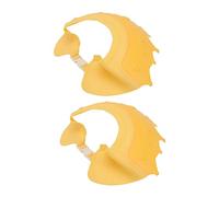 YARNOW 2pièces Bonnet De Shampooing Garçon Fille Casquette Protectrice Silicone Étanche Pour Lavage Des Cheveux Et Protection Des Oreilles Jaune