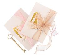 YARNOW 2pièces Cartes de Vœux de Mariage Créatives Lot de Carnet Engagements Délicats avec Ruban pour Discours et Vœux de Noces Design Élégant et Couleur Aléatoire Plusieurs styles