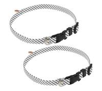 YARNOW 2pièces Collier Ajustable pour Chien et Chat à Polyester pour Chiots et Chatons Confortable et Pratique