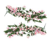 YARNOW 2pièces Guirlande De Fleurs De Lys Artificielles Décoration Murale Fleurs Suspendues Vigne De Lys Pour Mariage Et Fête Accessoire Floral Réaliste