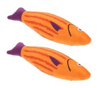 YARNOW 2pièces Jouet pour Chat Forme De Poisson Lot de Jouet Interactif avec Herbe à Chat Amusant Et Stimulant Conçu pour Exercice Divertissement des Félins