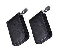 YARNOW 2pièces Lot de Porte-Cartes pour Femme Et Homme Étui De Crédit Fin Et Compact avec Fermeture Éclair Et Organisateur Multifonctionnel