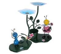 YARNOW 2Pièces Oiseaux Ensemble de Décoratives pour Jardin Patio Sculptures Colorées Antisèches pour Attirer Oiseaux Extérieurs