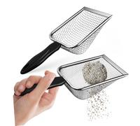 YARNOW 2pièces Pelle à Litière pour Chat Métal Outil De Nettoyage avec Maille pour Séparer Déchets Conception Ergonomique Et Bord Droit pour Accès Facile Aux Coins du Bac