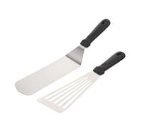 YARNOW 2pièces Spatule Acier Inoxydable pour Cuisine Et BBQ Ustensiles De Cuisine Non-adhésifs Idéals pour Pancakes Et Viandes